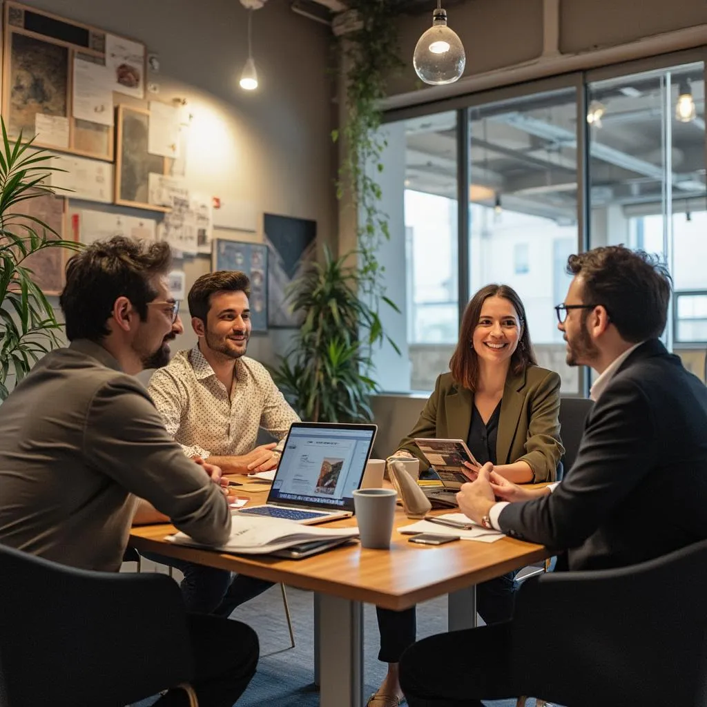 Fundadores de la empresa discutiendo sobre el mercado argentino de e-commerce